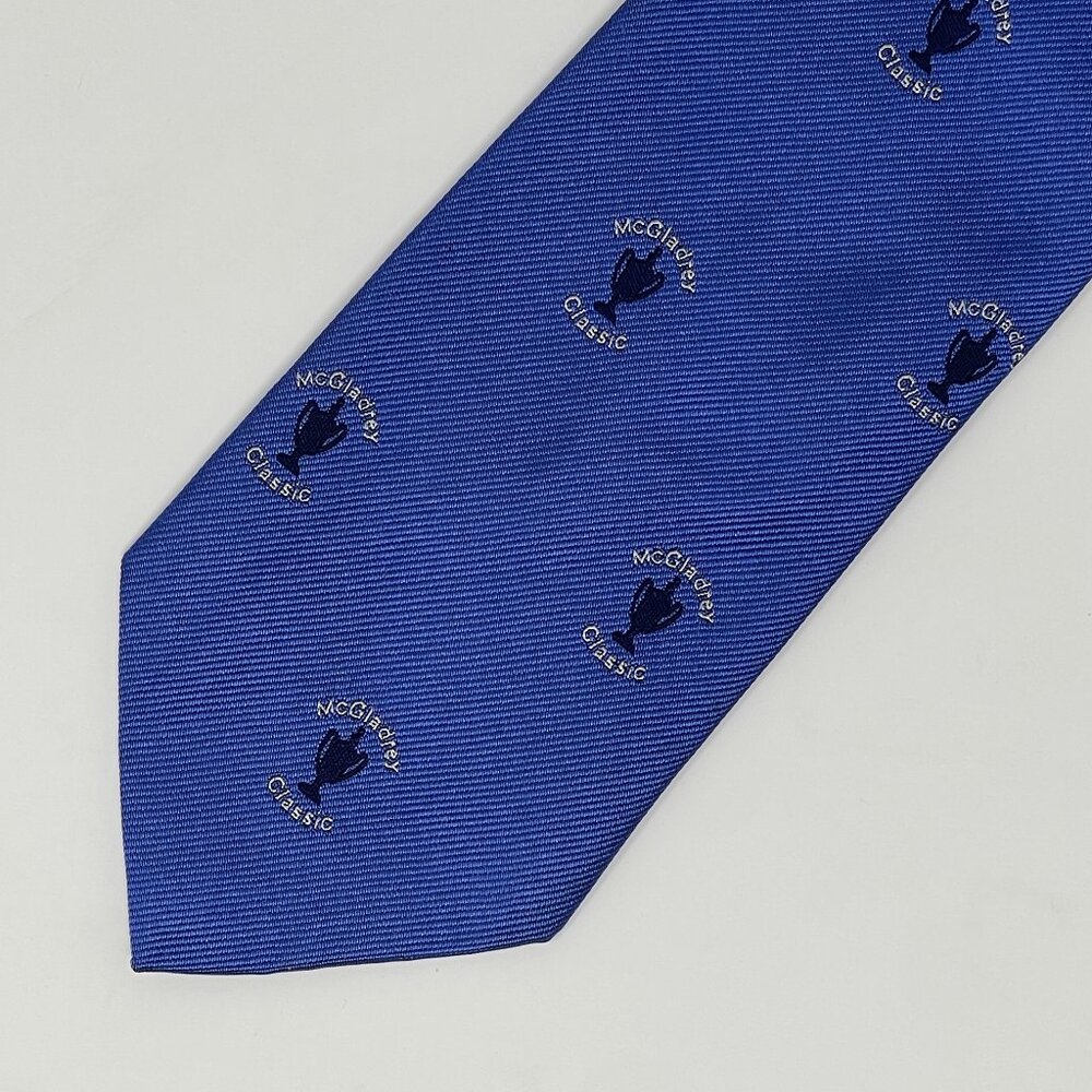 Polo Ralph Lauren McGladrey Classic Blue Repp Silk Tie Made in Italy